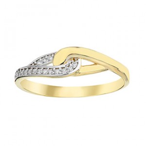 Woman ring 10kt 2 tons with cz LG70-3